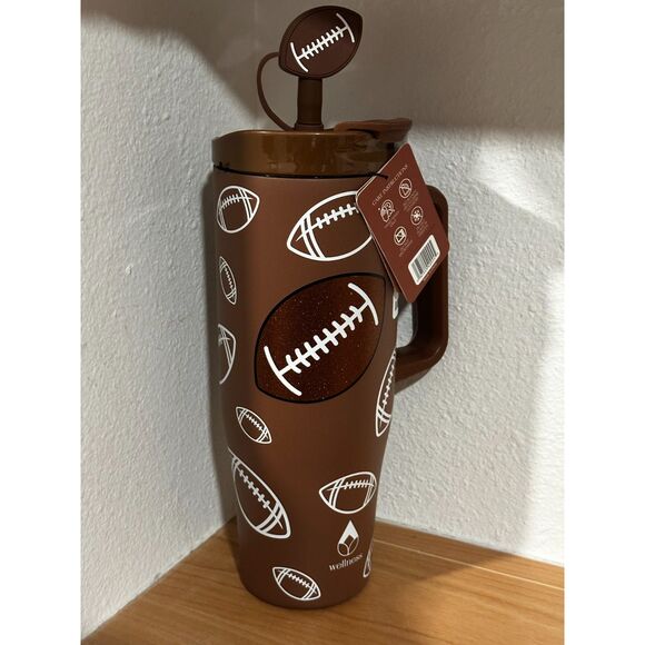 Fall Football Stainless Steel Vacuum Insulated Tumbler 40 Oz. NWT - Picture 1 of 4